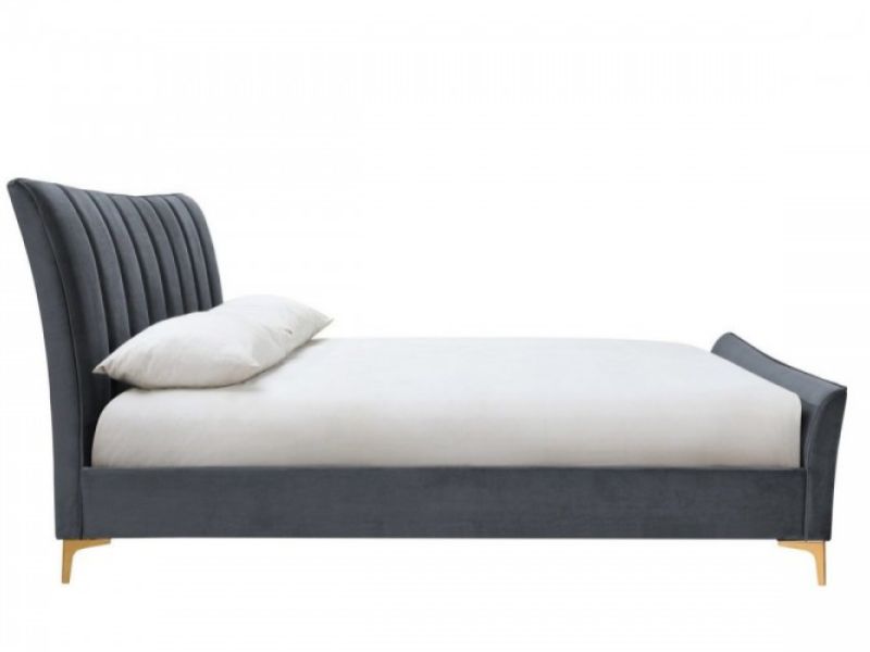 Birlea Clover 4ft Small Double Grey Velvet Fabric Bed Frame