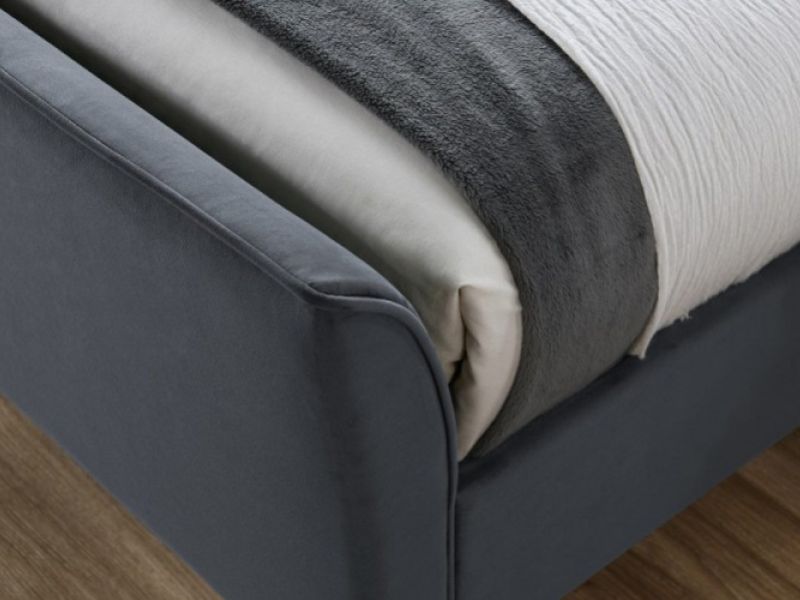 Birlea Clover 5ft Kingsize Grey Velvet Fabric Bed Frame