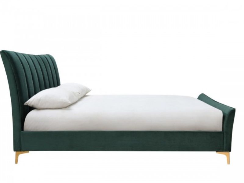 Birlea Clover 4ft6 Double Green Velvet Fabric Bed Frame