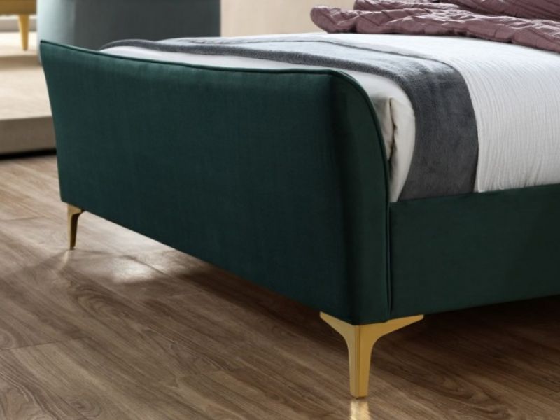 Birlea Clover 4ft Small Double Green Velvet Fabric Bed Frame