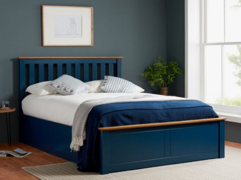 Birlea Phoenix 5ft Kingsize Navy Blue Ottoman Lift Wooden Bed Frame