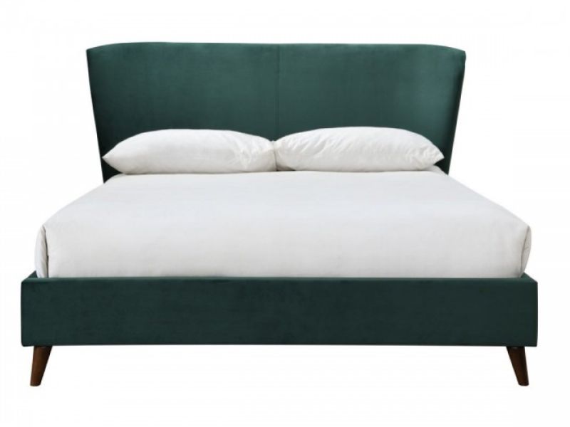 Birlea Rowan 4ft6 Double Green Velvet Fabric Bed Frame