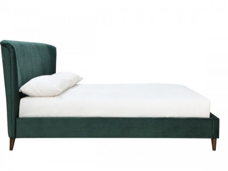 Birlea Rowan 4ft Small Double Green Velvet Fabric Bed Frame