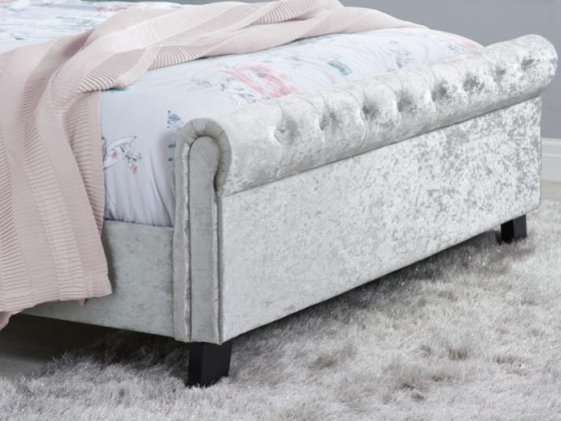 Birlea Sienna 5ft Kingsize Steel Crushed Velvet Fabric Bed Frame