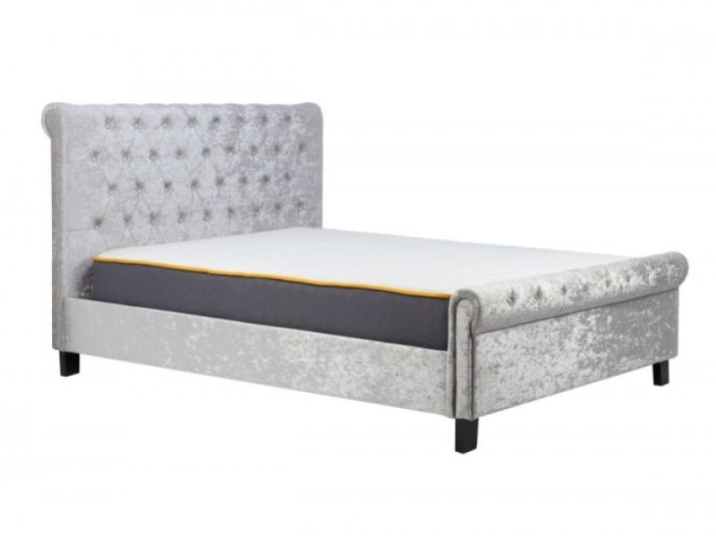 Birlea Sienna 4ft Small Double Steel Crushed Velvet Fabric Bed Frame