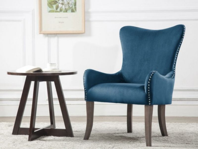 Birlea Ellis Armchair In Midnight Blue Fabric