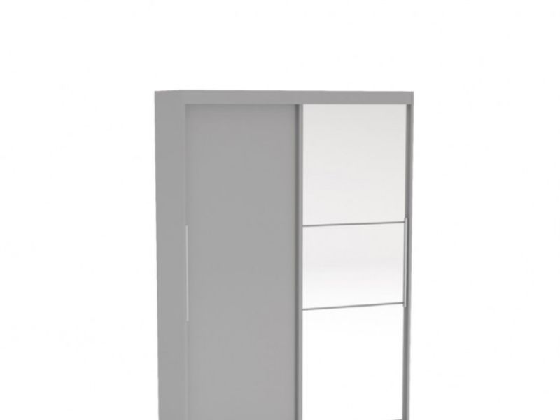 Birlea Lynx Grey Sliding Door Wardrobe with Mirror