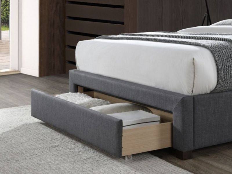 Limelight Monet 4ft6 Double Dark Grey, Fenbrook Gray Upholstered King Storage Platform Bed