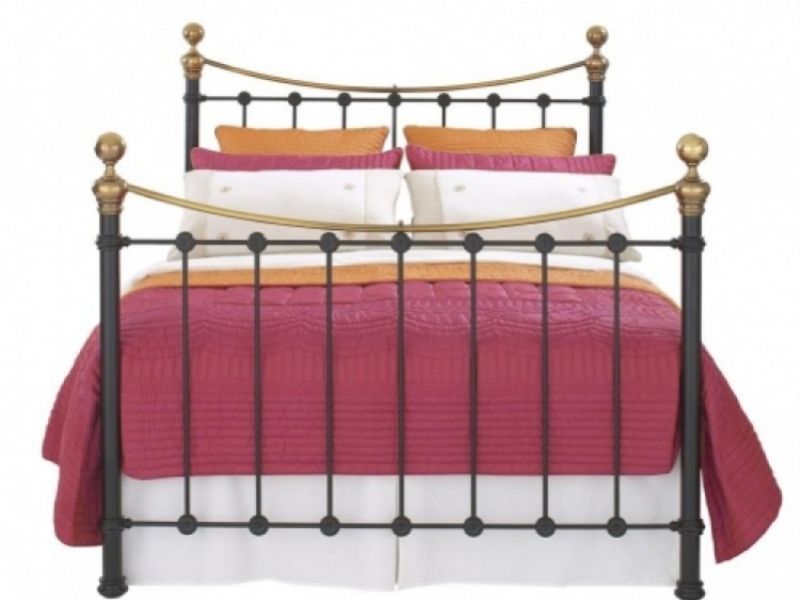 OBC Selkirk 4ft Small Double Satin Black Metal Headboard