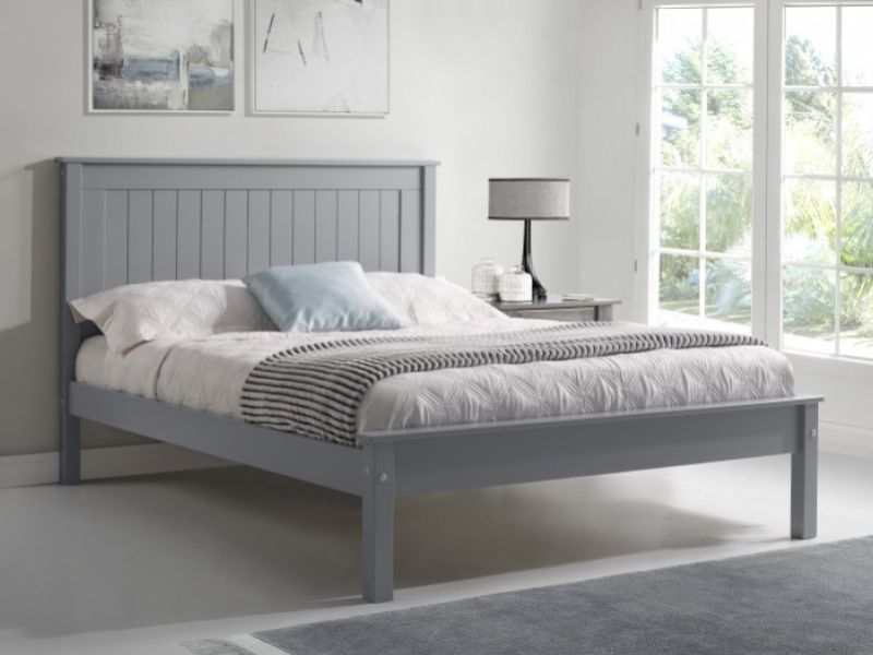 Limelight Taurus 4ft Small Double Grey Wooden Bed Frame With Low Foot End