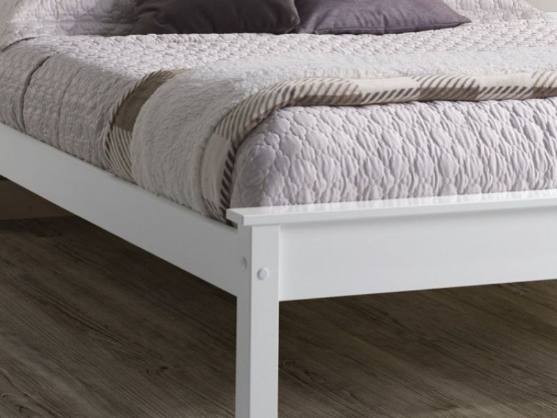 Limelight Taurus 4ft6 Double White Wooden Bed Frame With Low Foot End