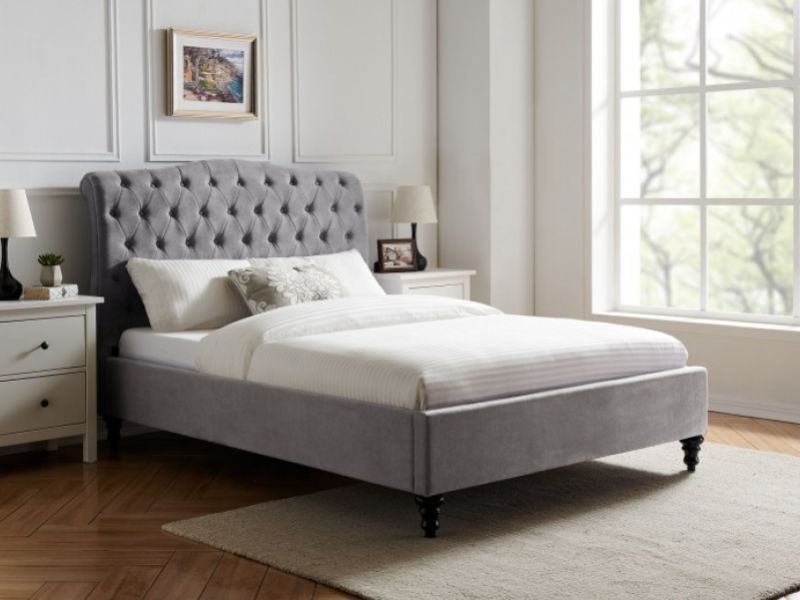 Limelight Rosa 3ft Single Light Grey Fabric Bed Frame