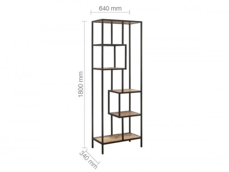 Birlea Urban Rustic Finish Tall Shelving Unit