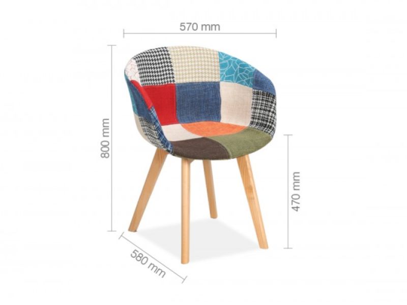 Birlea Whittaker Chair In Patchwork Fabric