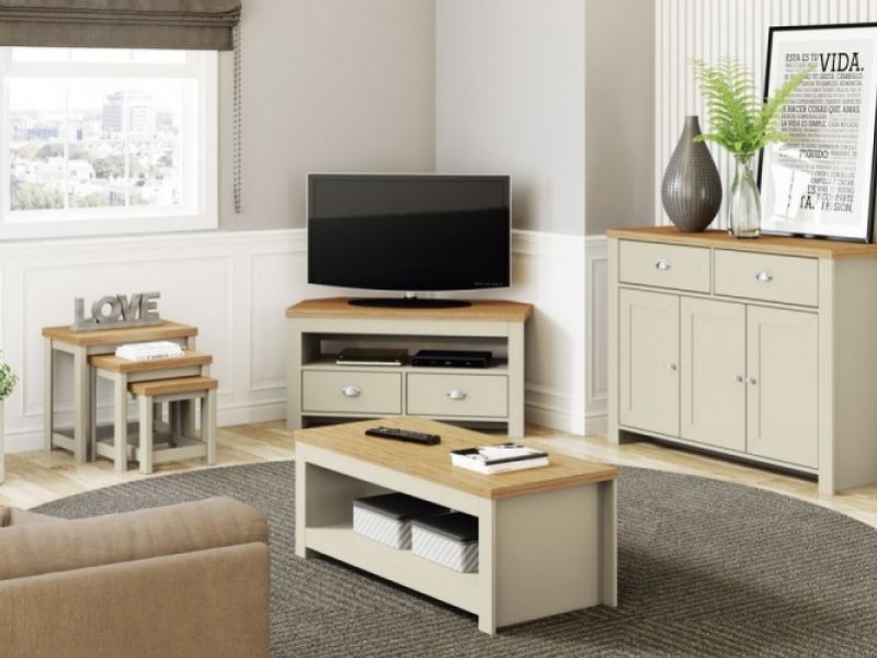 Birlea Winchester 3 Door 2 Drawer Sideboard In Cream And Oak