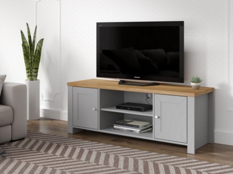 Birlea Winchester Large TV Unit In Grey And Oak