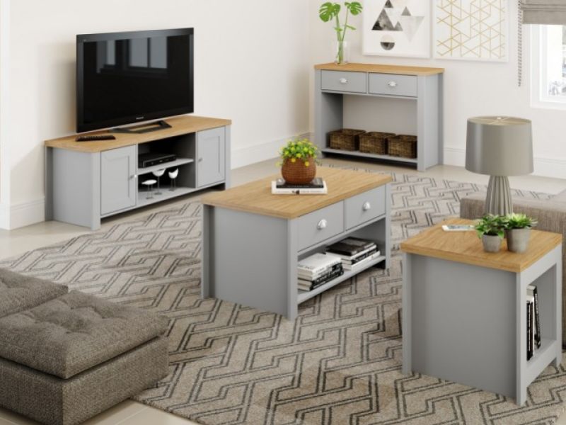 Birlea Winchester Large TV Unit In Grey And Oak