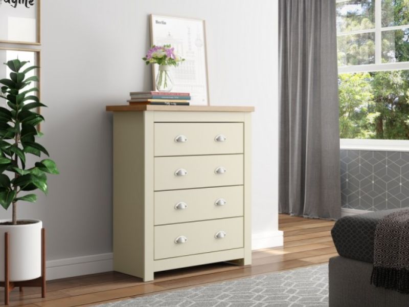 Birlea Winchester 4 Drawer Chest In Cream And Oak