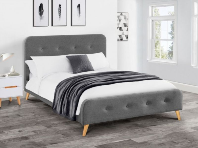 Julian Bowen Astrid 5ft Kingsize Grey Fabric Bed Frame