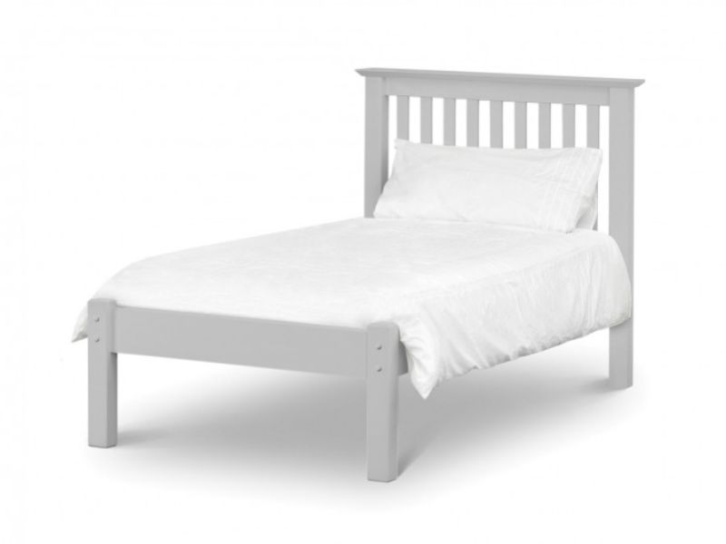 Julian Bowen Barcelona Low Foot End 3ft Single Wooden Bed In Dove Grey