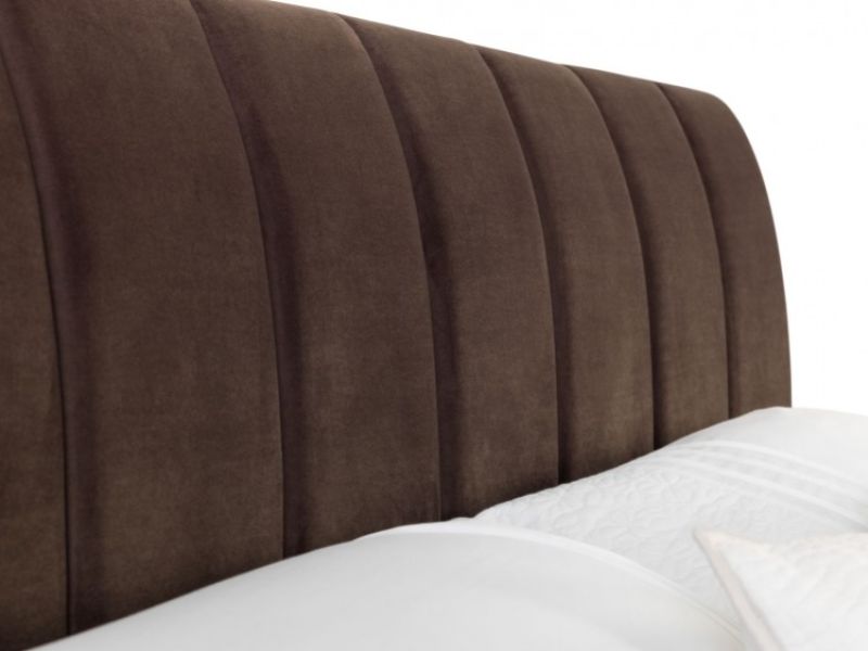 Julian Bowen Deco 5ft Kingsize Truffle Velvet Fabric Bed Frame