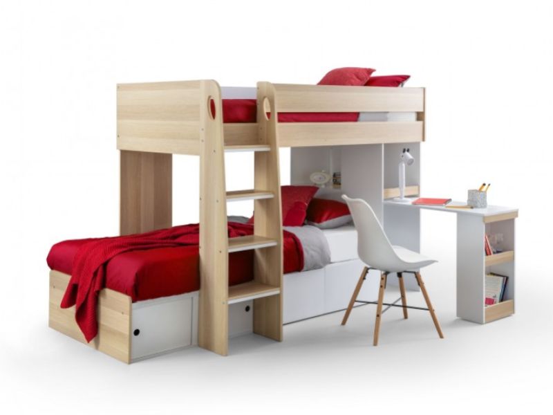 Julian Bowen Eclipse Bunk Bed In Oak And White