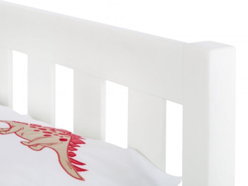 Julian Bowen Luna 4ft6 Double Wooden Bed Frame In Surf White