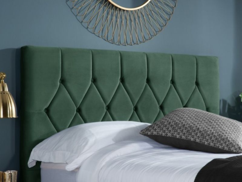 Birlea Loxley 5ft Kingsize Green Fabric Ottoman Bed Frame