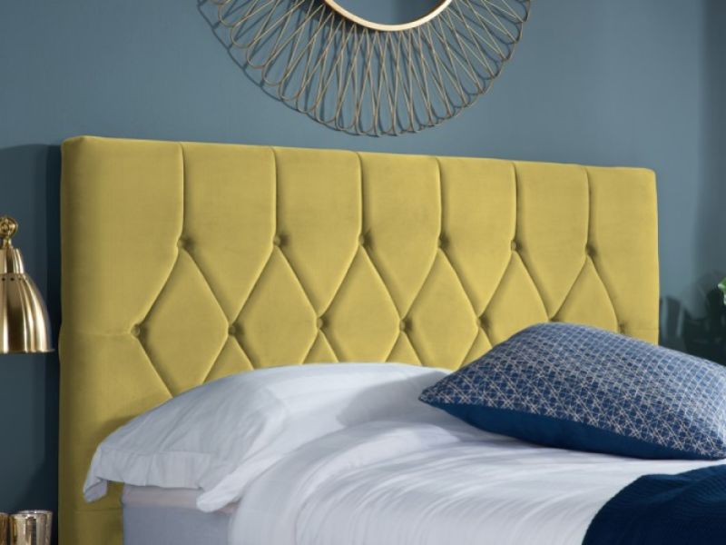 Birlea Loxley 5ft Kingsize Mustard Fabric Bed Frame