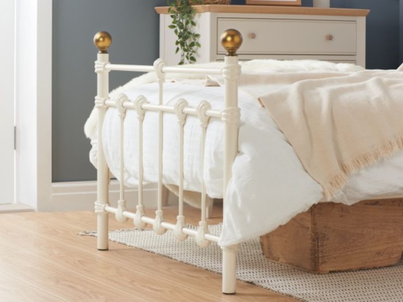 Birlea Atlas 3ft Single Cream Metal Bed Frame