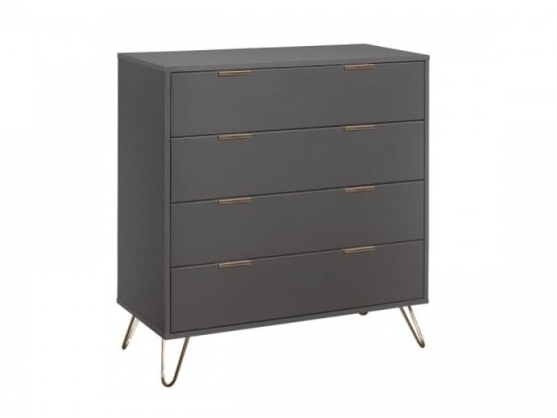 Birlea Arlo 4 Drawer Charcoal Grey Chest