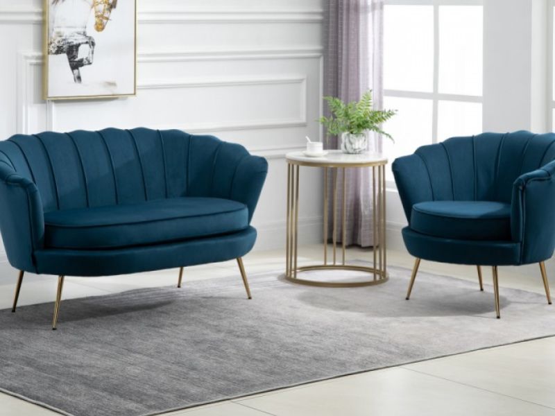 Birlea Ariel Armchair In Soft Blue Fabric