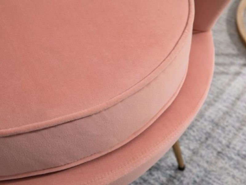 Birlea Ariel Armchair In Soft Coral Fabric