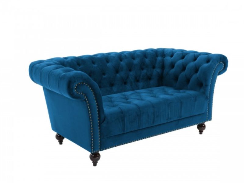 Birlea Chester 2 Seater Sofa In Midnight Blue Fabric