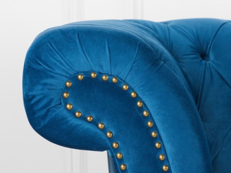 Birlea Chester 2 Seater Sofa In Midnight Blue Fabric