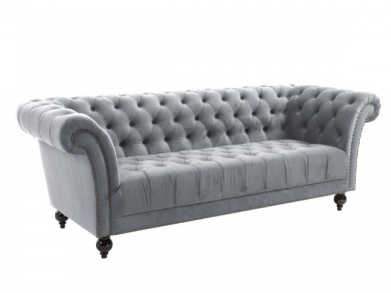 Birlea Chester 3 Seater Sofa In Grey Fabric