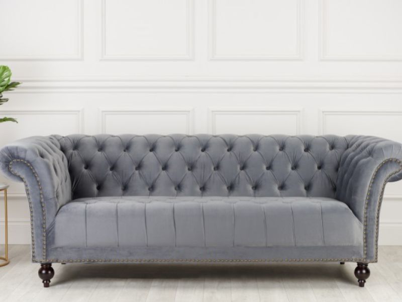 Birlea Chester 3 Seater Sofa In Grey Fabric
