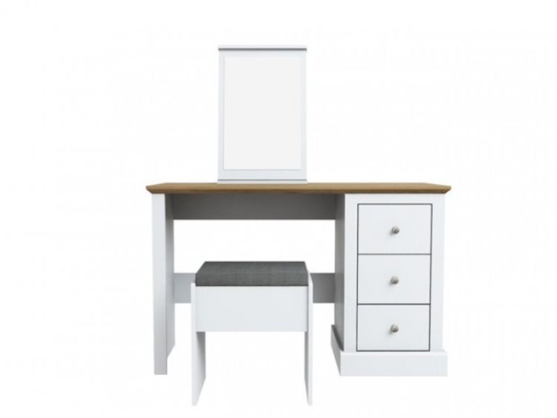 LPD Devon White Finish Dressing Table Set