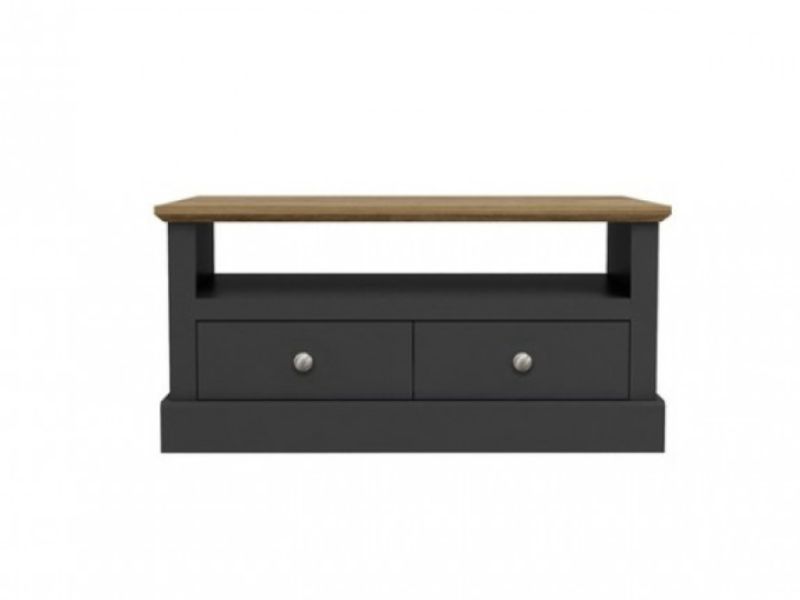 LPD Devon Charcoal And Oak Finish 2 Drawer Coffee Table
