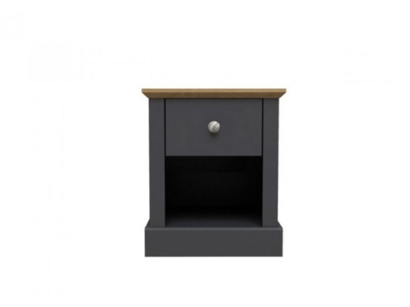 LPD Devon Charcoal And Oak Finish Lamp Table