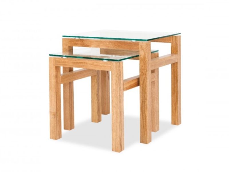 LPD Tribeca Nest Of 2 Tables In White Oak