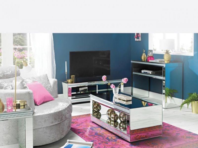 LPD Biarritz Mirrored TV Unit