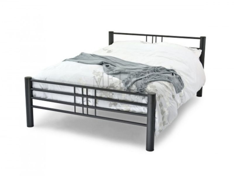 Metal Beds Cuba 4ft6 (135cm) Double Black Metal Bed Frame