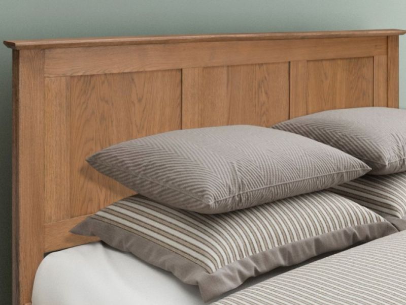 Flintshire Conway 4ft6 Double Smoked Oak Wooden Bed