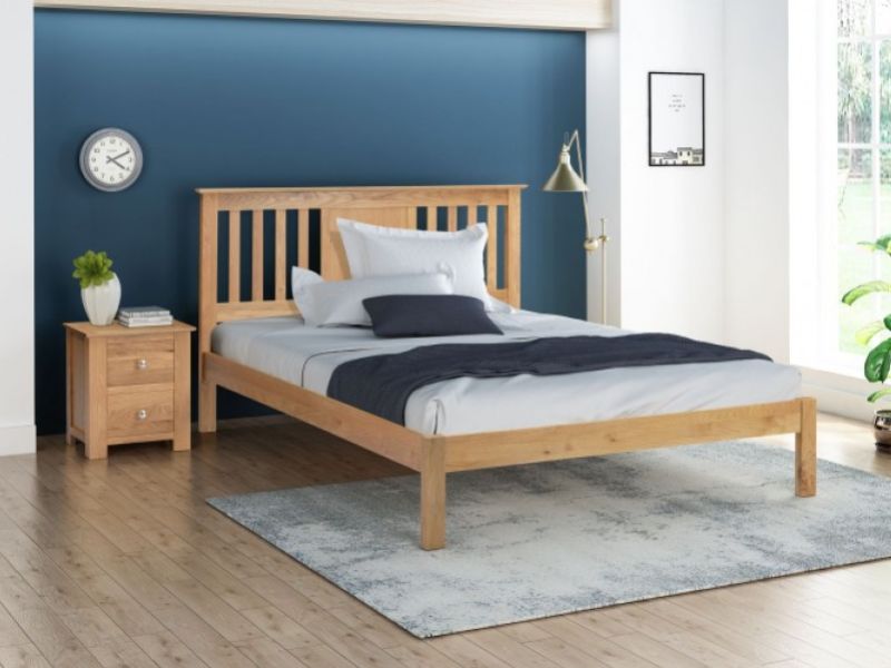 Flintshire Glynne 5ft Kingsize Solid Oak Wooden Bed