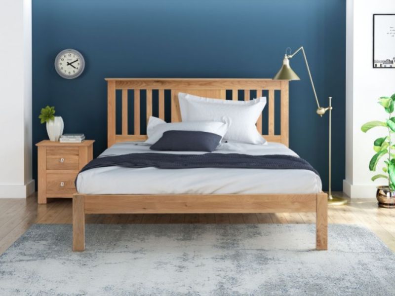 Flintshire Glynne 5ft Kingsize Solid Oak Wooden Bed