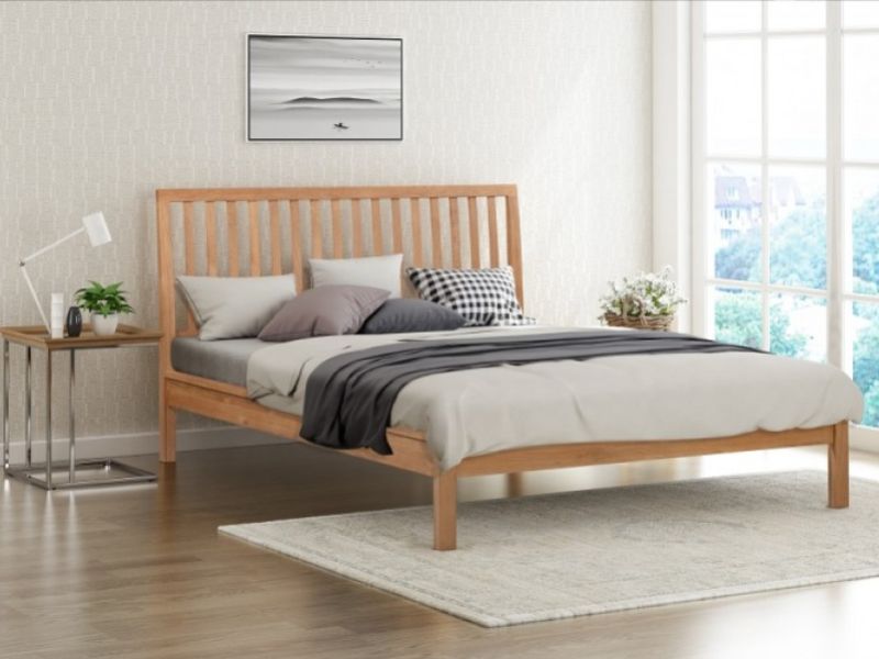 Flintshire Rowley 5ft Kingsize Smoked Oak Wooden Bed