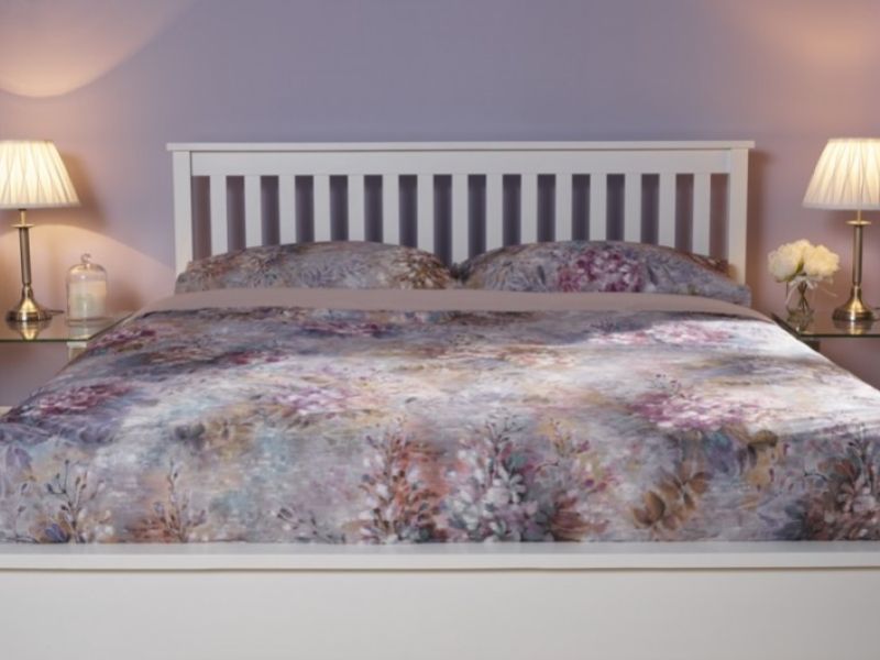 Serene Heather Opal White 5ft Kingsize Wooden Bed Frame