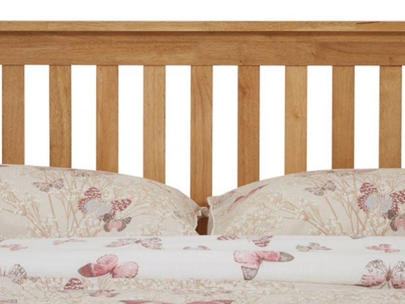 Serene Heather 6ft Super Kingsize Wooden Bed Frame In Honey Oak