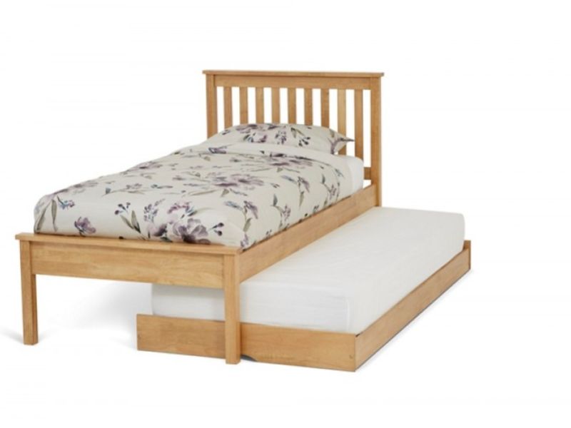 Serene Heather 3ft Single Wooden Guest Bed Frame In Honey Oak